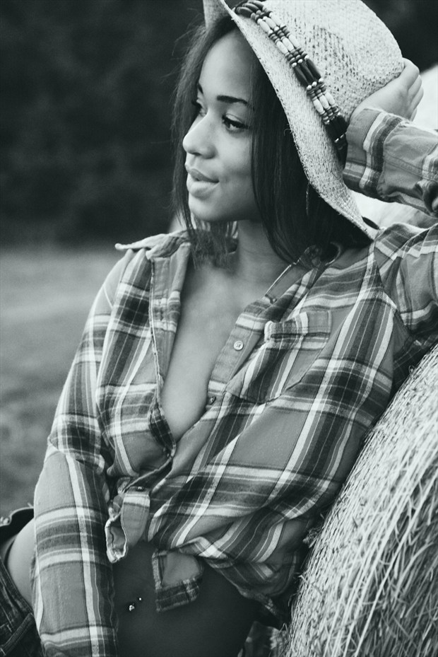 Relaxed on the Farm BW Nature Photo by Model beccafitz93