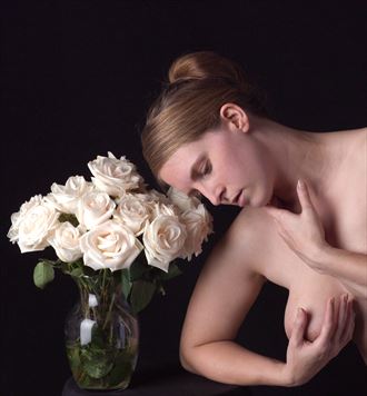 Repose with flowers  Artistic Nude Photo by Photographer Sacred Vessel
