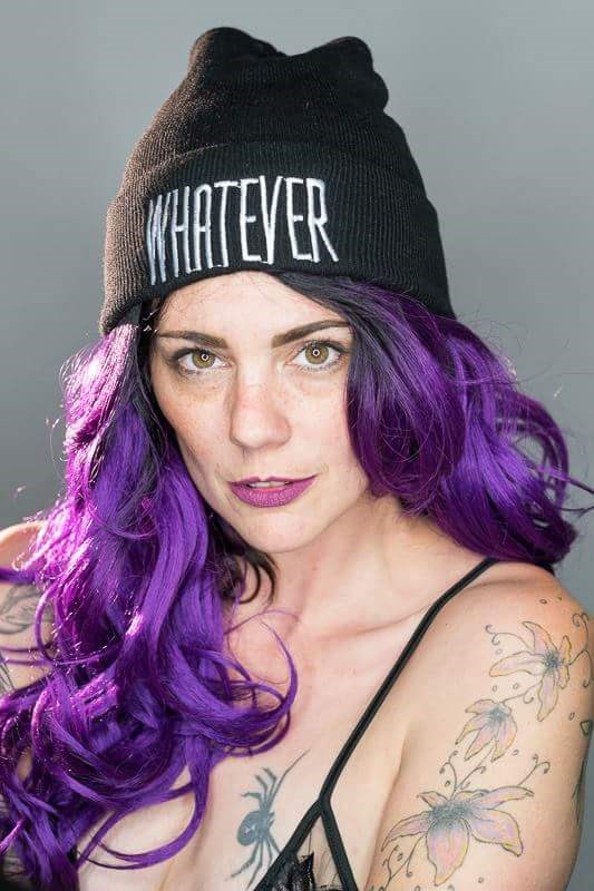 Ringlight purple hair  Tattoos Photo by Model Isabelvinson