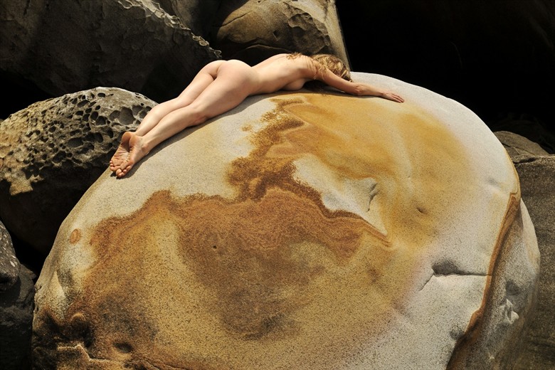 Rock Artistic Nude Photo by Model Joanna