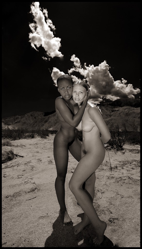 Rosie and Desi in the Desert near Palm Springs, CA Artistic Nude Photo by Photographer R. Michael Walker