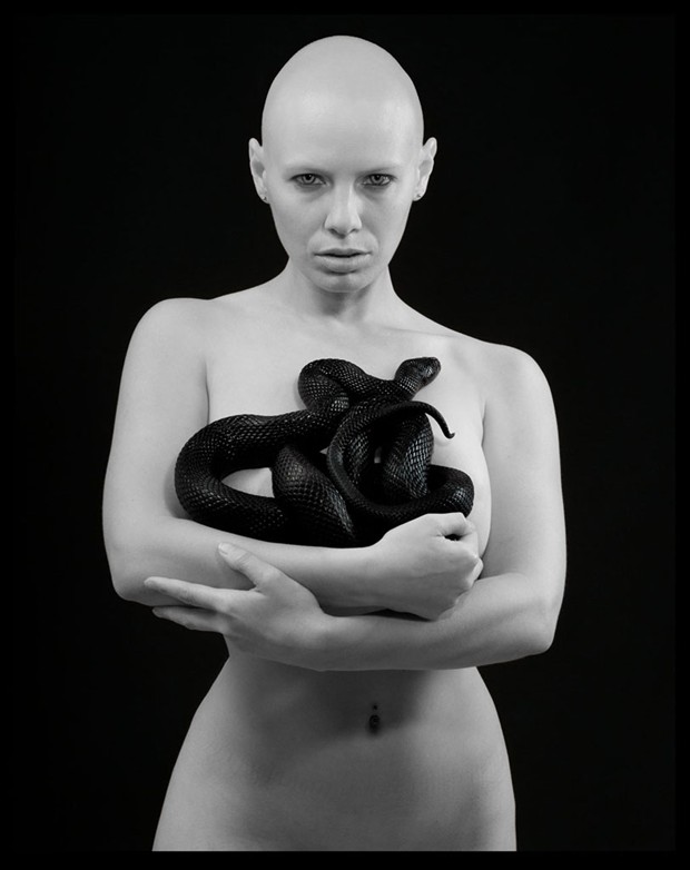 Rosie and the Black Snake Artistic Nude Photo by Photographer R. Michael Walker