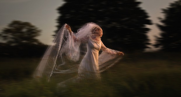 Running Bride Nature Photo by Photographer Anthony Higginson