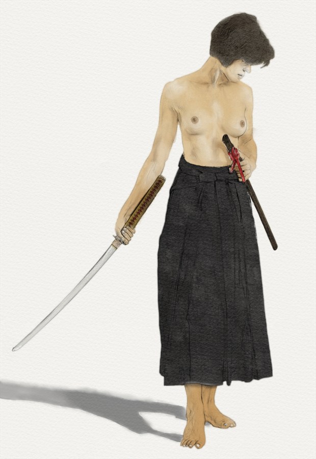 Samurai girl Digital Artwork by Artist ianwh