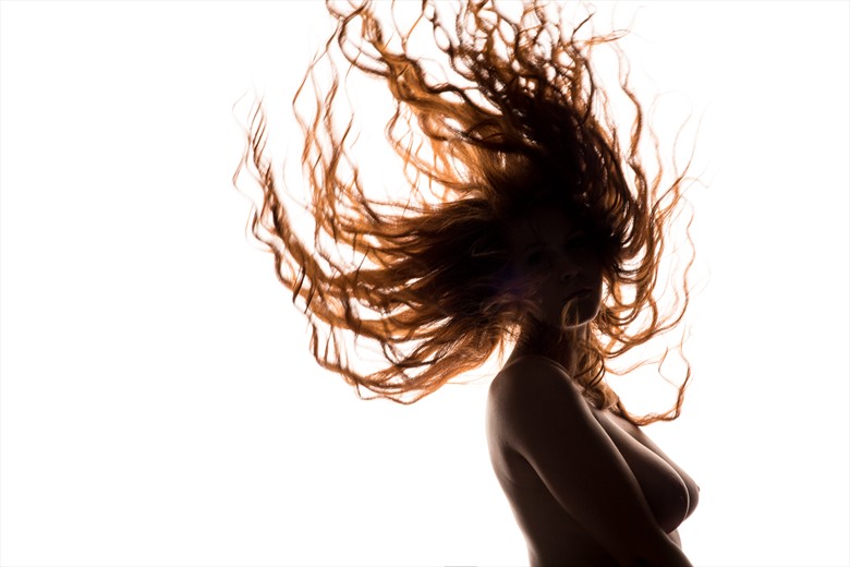 Sara's Flaming Hair Artistic Nude Photo by Photographer Nudaluce