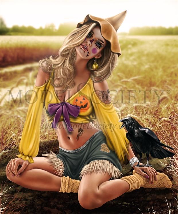 Scarecrow Fantasy Artwork by Artist Diana Gali