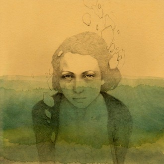 Sea Expressive Portrait Artwork by Artist Elia Fern%C3%A1ndez