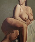 Seated Nude Artistic Nude Artwork by Artist Chuck Miller