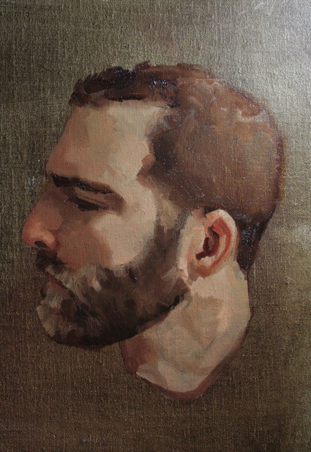 Self Portrait Figure Study Artwork by Artist Alec Zemper