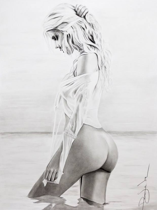 Serene Artistic Nude Artwork by Artist DML ART