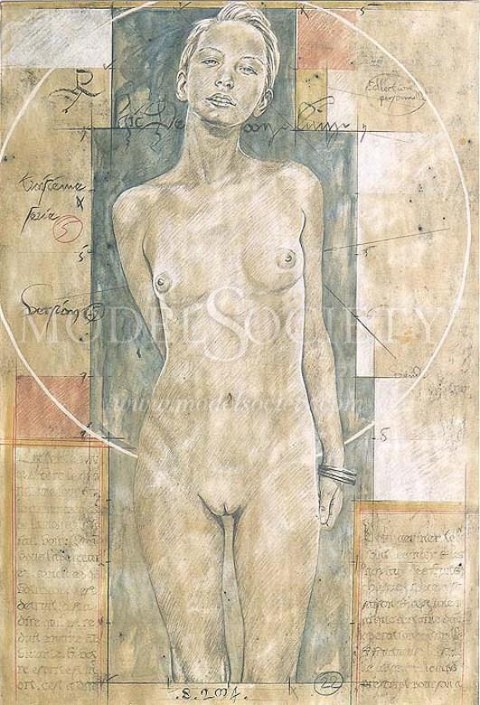 Serie 3 N%C2%B05 Artistic Nude Artwork by Artist Gilles Le Corre