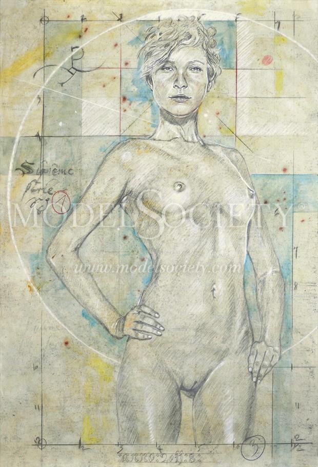 Serie 6 N%C2%B01 Artistic Nude Artwork by Artist Gilles Le Corre