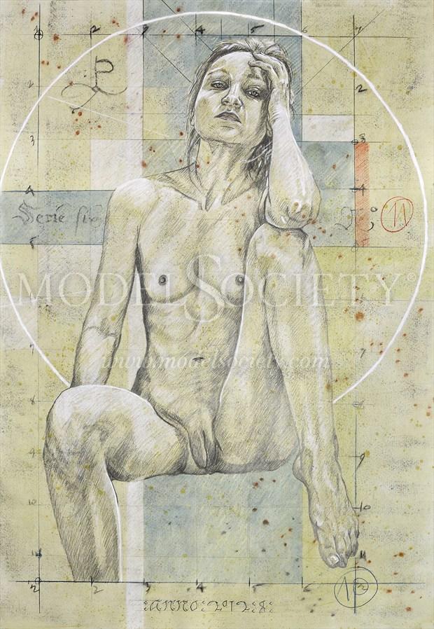 Serie 6 N%C2%B011 Artistic Nude Artwork by Artist Gilles Le Corre