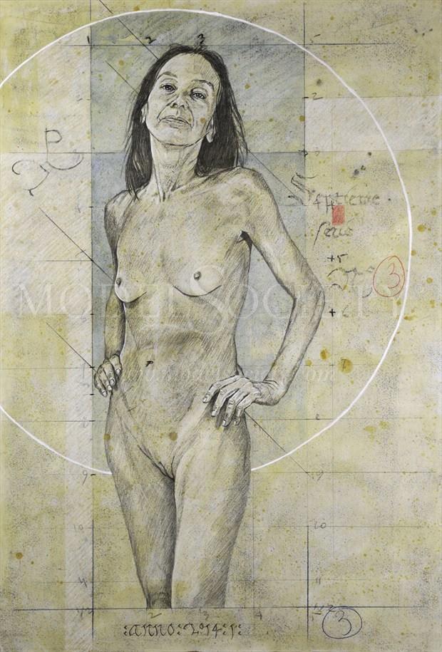Serie 7 N%C2%B03 Artistic Nude Artwork by Artist Gilles Le Corre