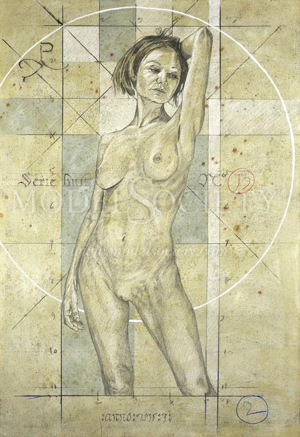 Serie 8 N%C2%B013 Artistic Nude Artwork by Artist Gilles Le Corre