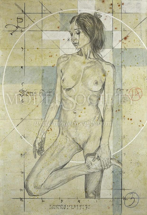 Serie 8 N%C2%B014 Artistic Nude Artwork by Artist Gilles Le Corre