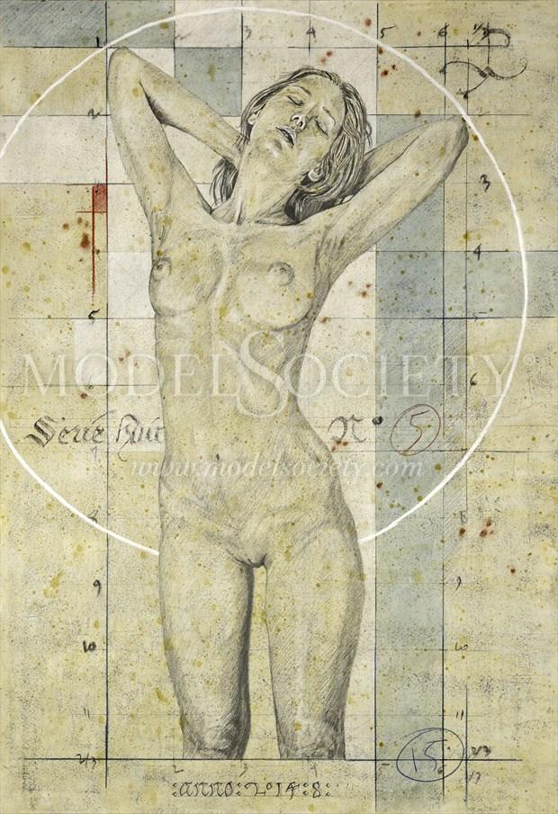 Serie 8 N%C2%B05 Artistic Nude Artwork by Artist Gilles Le Corre