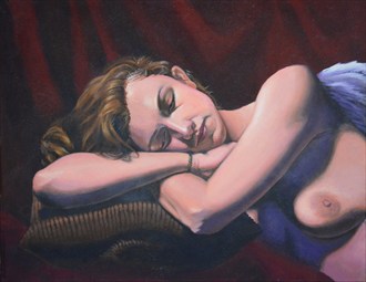 She Rests Artistic Nude Artwork by Artist TEL