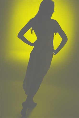 Silhouette in Yellows and Grays with Mantha Belle Surreal Photo by Photographer Mark Bigelow