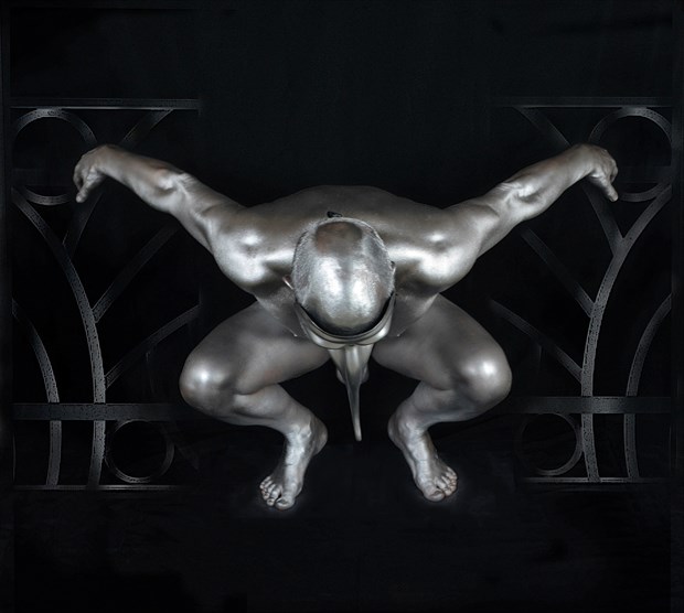 Silver Deco Artistic Nude Photo by Artist MarinaX