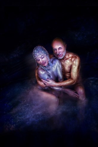 Silver and Gold Body Painting Photo by Artist MarinaX