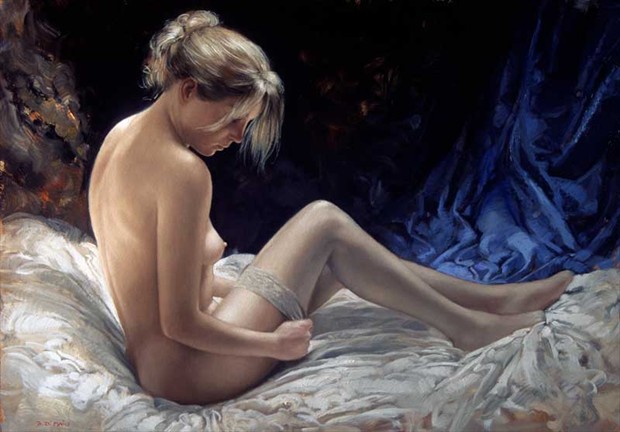 Silver blue Artistic Nude Artwork by Artist Bruno Di Maio
