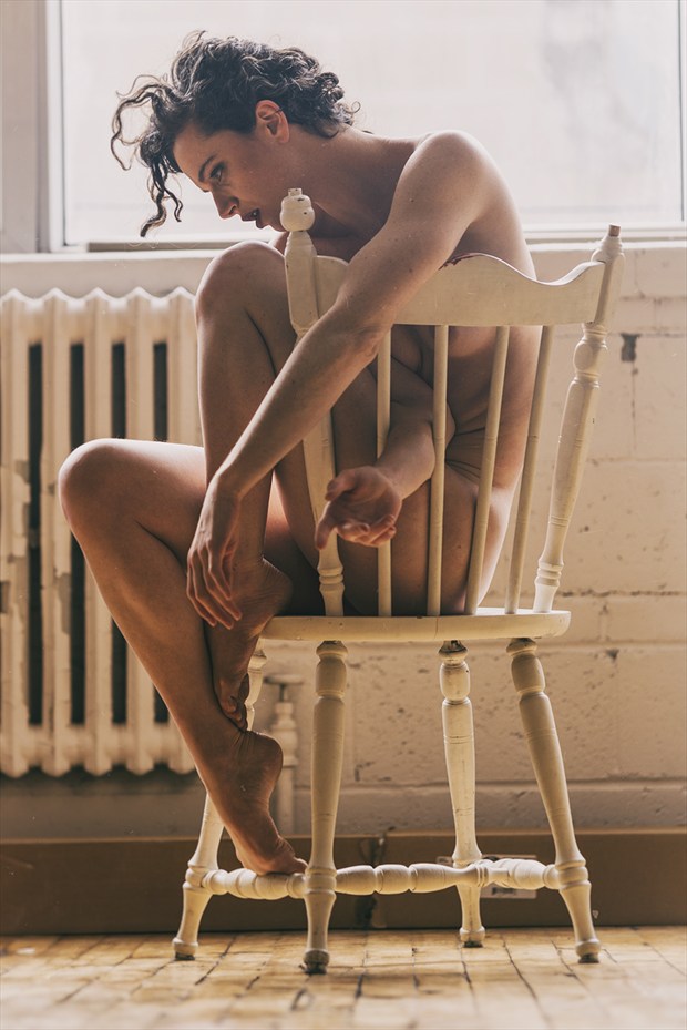 Sitting on Chair Artistic Nude Photo by Photographer Stef D