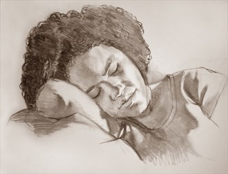 Sleeping Figure Study Artwork by Artist Mike Hines