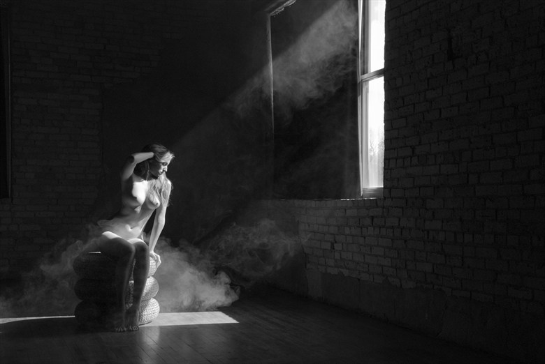 Smoke Artistic Nude Photo by Model Eleanor Kathryn