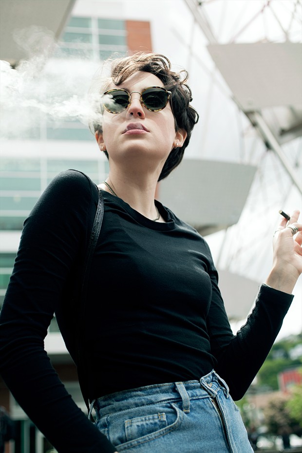 Smoking Woman Alternative Model Photo by Model Ammalynn