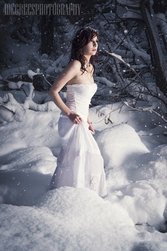 Snow Queen Nature Artwork by Model Samantha Christine