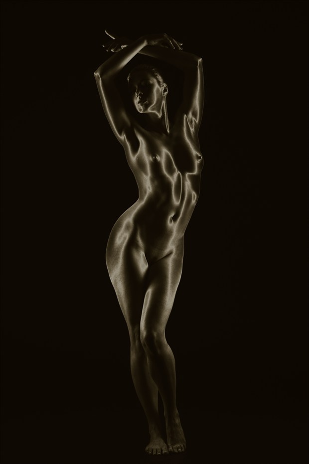 Solarized Nude Study of Em Artistic Nude Photo by Photographer Mark Bigelow