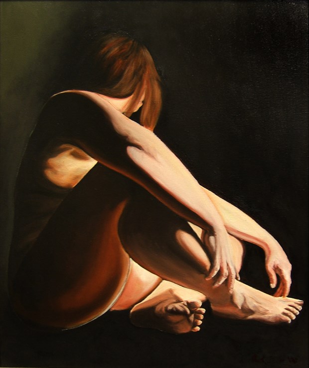 Solitude Artistic Nude Artwork by Artist Chuck Miller