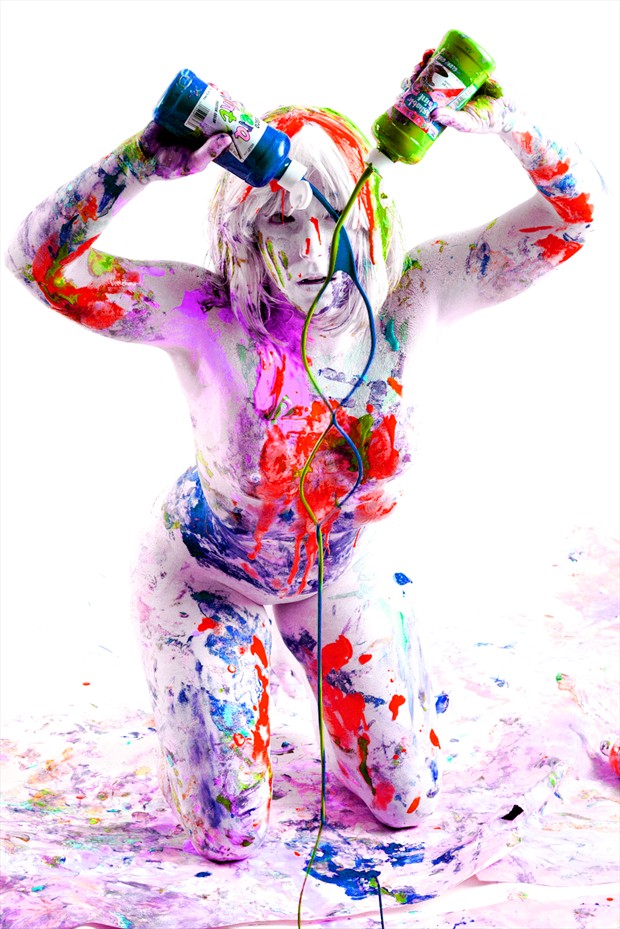 Splattered Artistic Nude Photo by Model Zelda