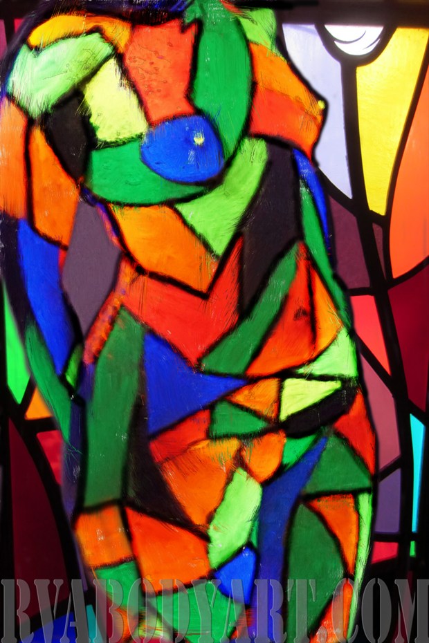Stained Glass Artistic Nude Artwork by Photographer Richmond Body Art