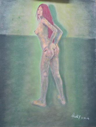 Standing Nude Artistic Nude Artwork by Artist Michael Hoey Art