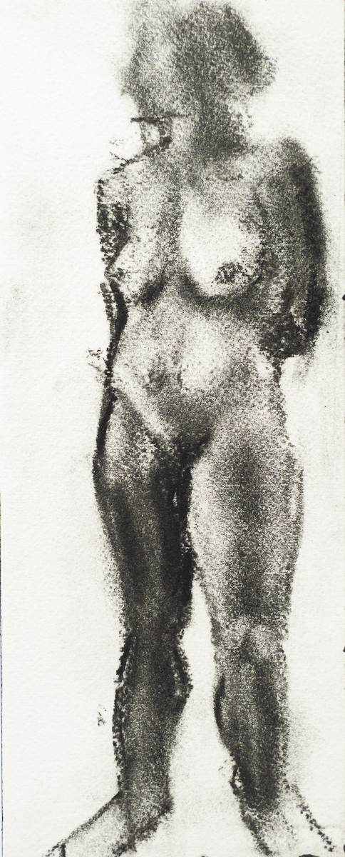 Standing model. Tiny drawing Artistic Nude Artwork by Artist Ciaran Taylor