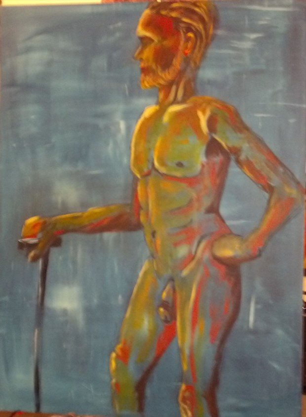 Standing pose   side Artistic Nude Artwork by Model Michael SCM Model