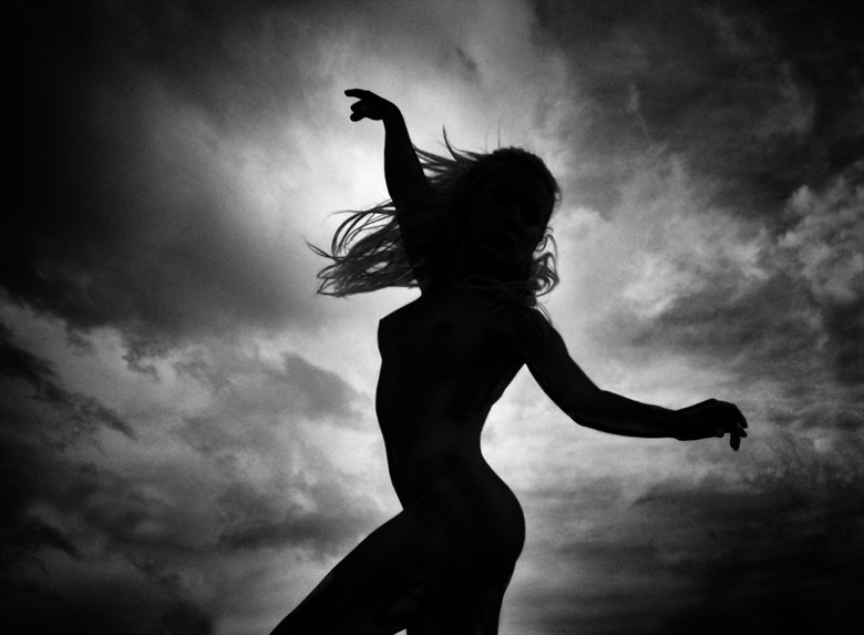 Stormy Silhouette  Artistic Nude Photo by Photographer RayRapkerg