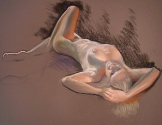 Stretch Artistic Nude Artwork by Artist Mike Hines