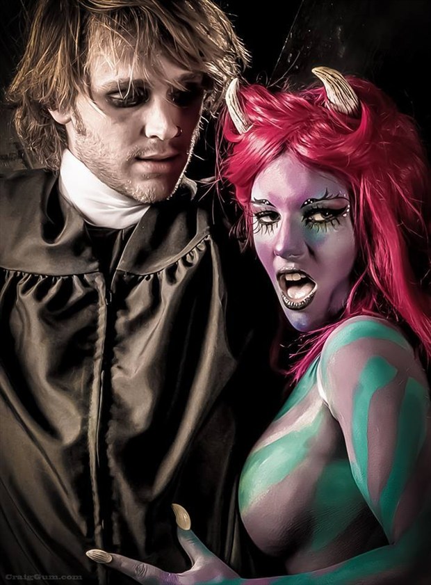 Succubus and the Priest Fantasy Photo by Model Marauder