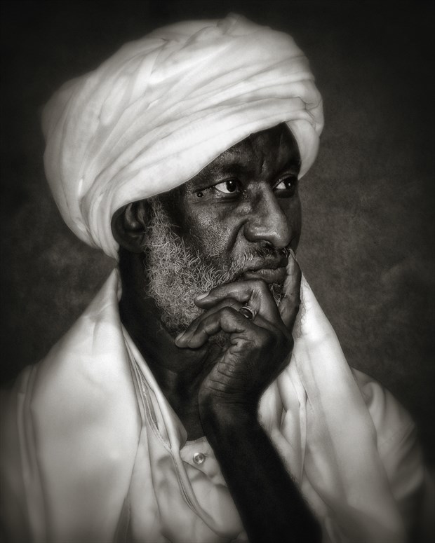 Sudanese Sheikh Portrait Photo by Photographer Vincent Isner