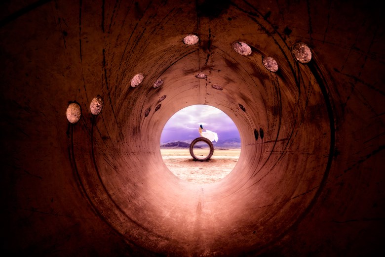 Sun Tunnels %237 Implied Nude Photo by Photographer Under Black Light