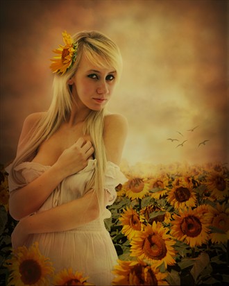 Sunflowers Fantasy Photo by Artist Derek