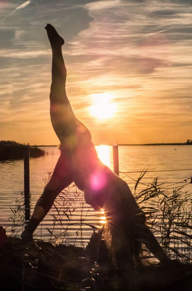 Sunset Yoga Artistic Nude Photo by Photographer BenGunn