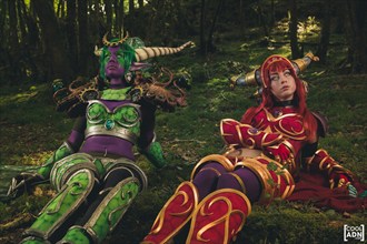 Sylvanas & Alexstrasza   World of Warcraft Cosplay Photo by Photographer CoolADN
