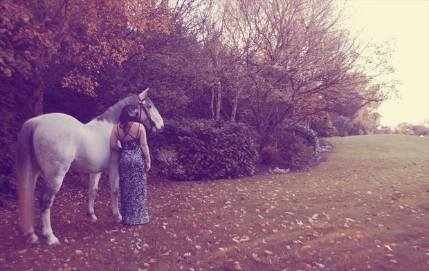 Tabitha & White Horse 2 Nature Photo by Photographer JessyJones