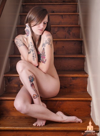 Tattoos Implied Nude Photo by Model Mary Geraldine