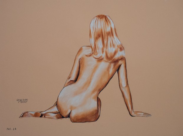 The Blond Nude Artistic Nude Artwork by Artist Gene Rivas