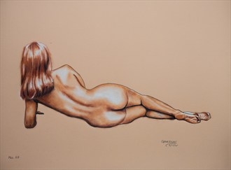 The Curved Back Artistic Nude Artwork by Artist Gene Rivas